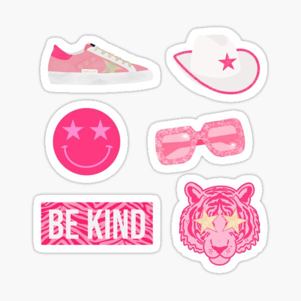 Random Preppy Sticker Pack – The Simply Pink Boutique